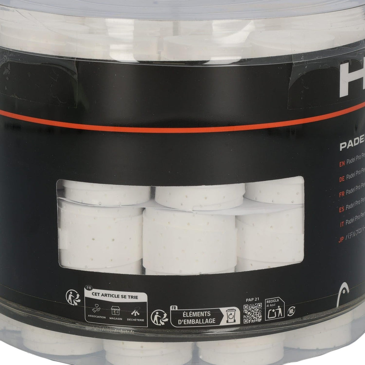 Overgrips Pádel Head Pro Perforado 60u Blancos