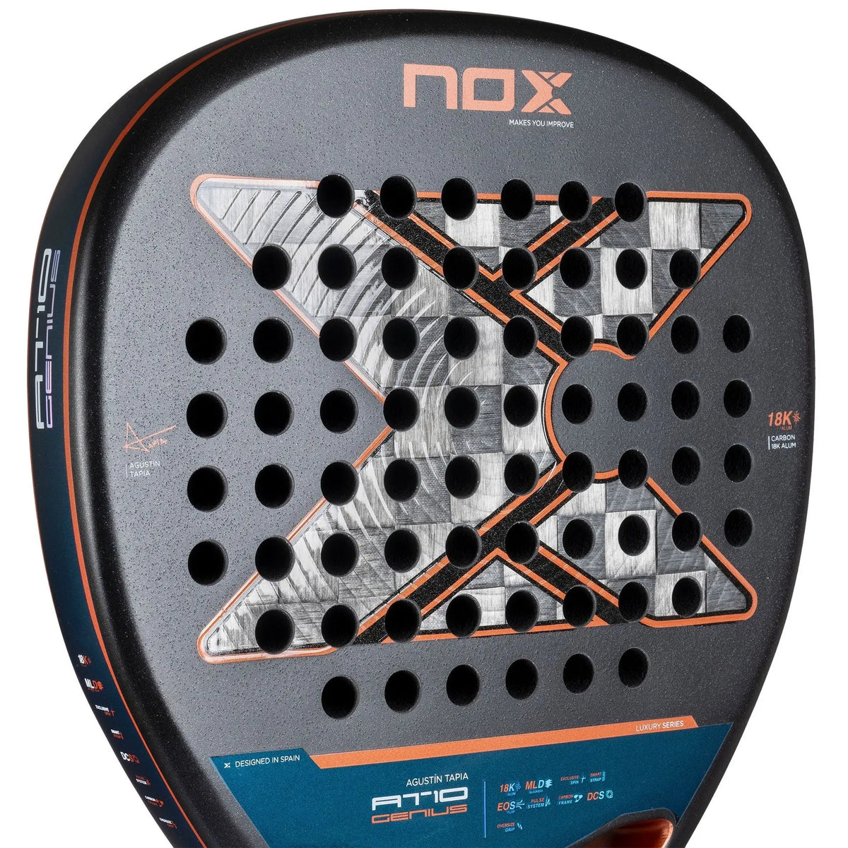 Pala Pádel Nox AT10 Luxury Genius Attack 18K Alum Agustin Tapia 2025
