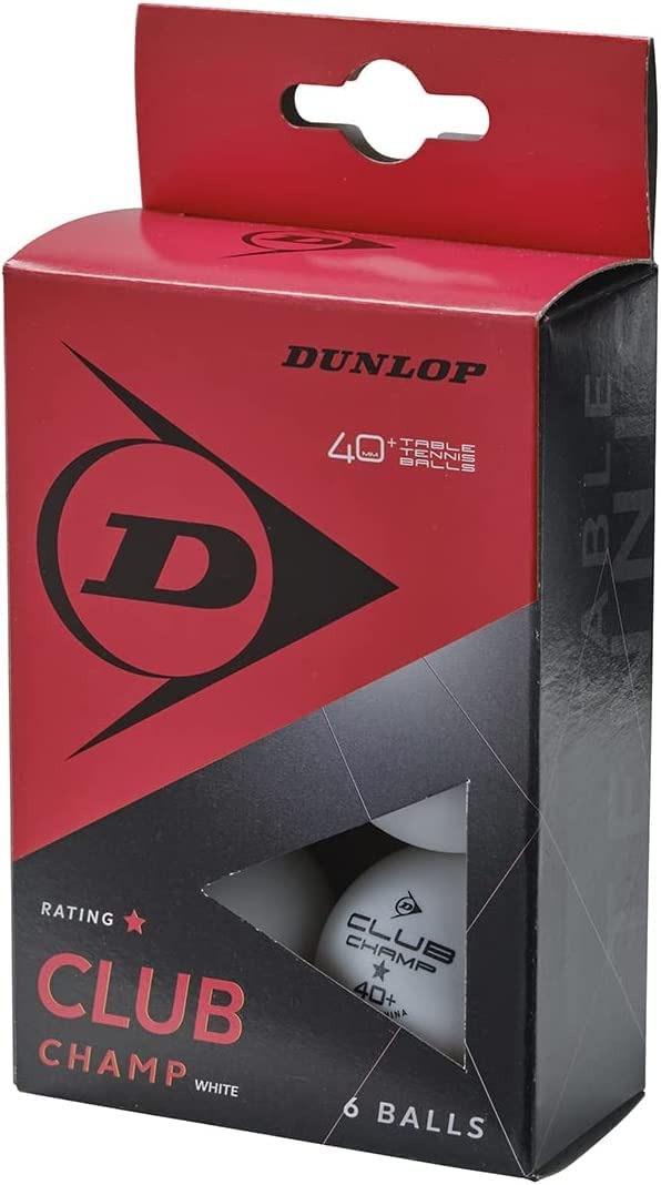 Pelotas Tenis Mesa Dunlop Club Champ Blíster 6 Blanco