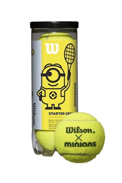 Bolas de Ténis Wilson Iniciação Minions Stage 1 Tubo 3 Bolas