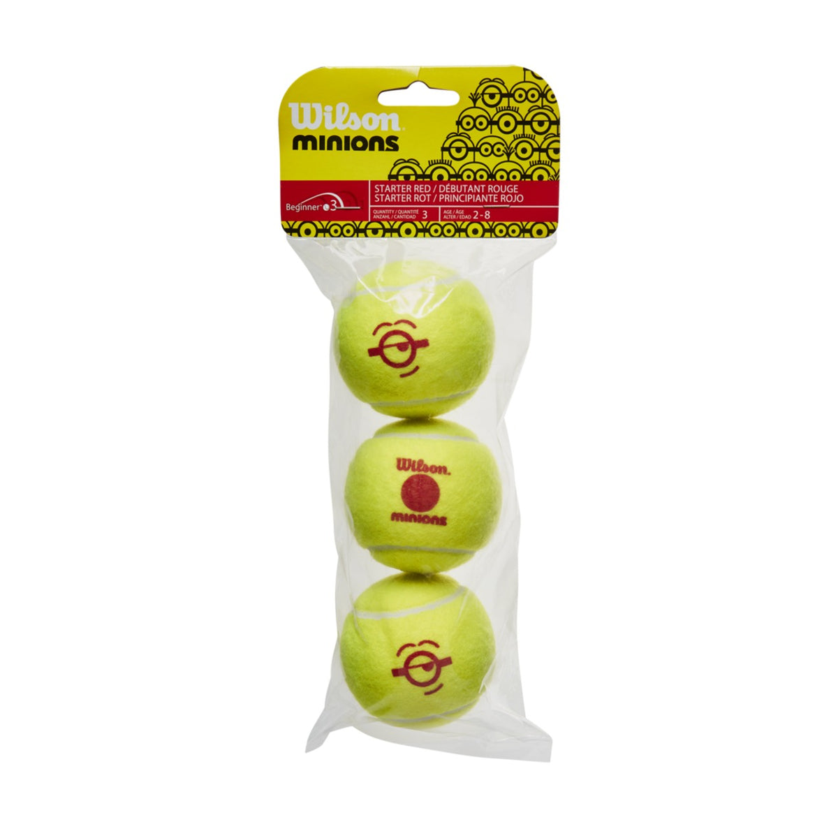 Pelotas Tenis Wilson Iniciación Minions Stage 3 Bolsa 3 pelotas