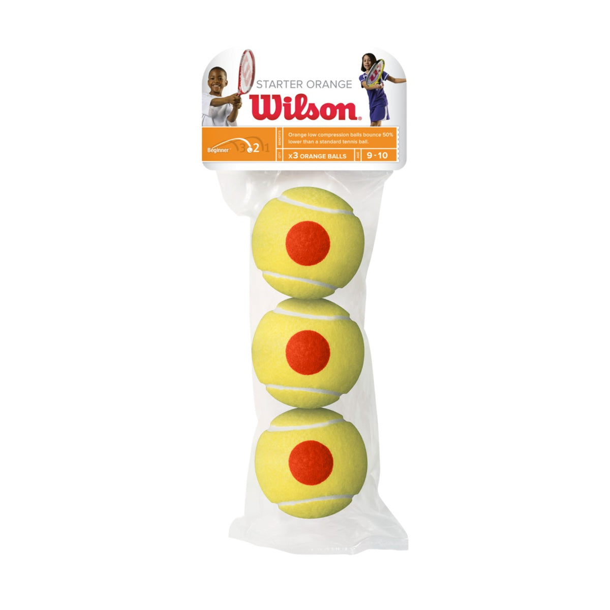 Wilson Starter Orange Dot Tennis Balls 3-Pack