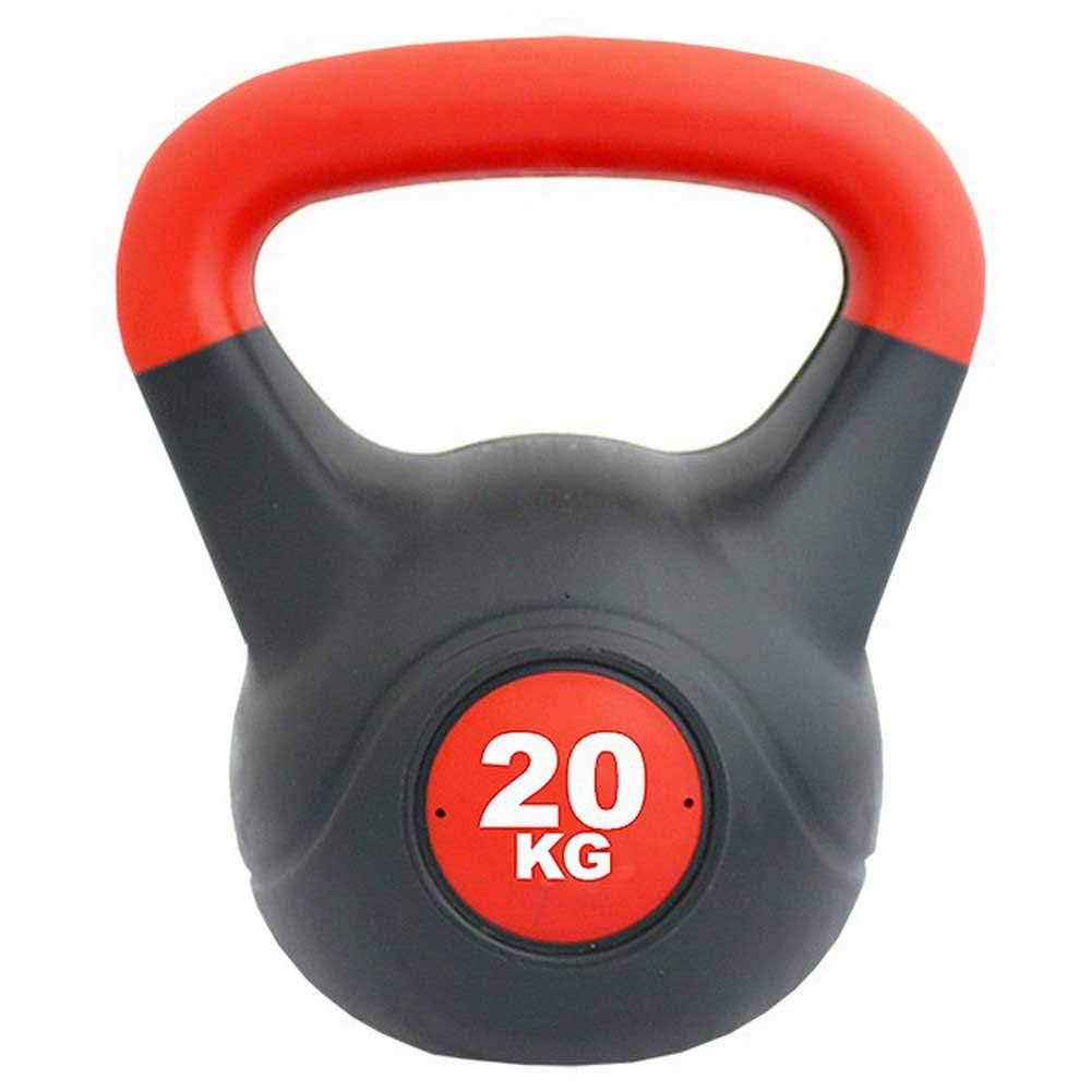 Pesas Rusas Kettlebell PVC Rojo Negro 20 kg