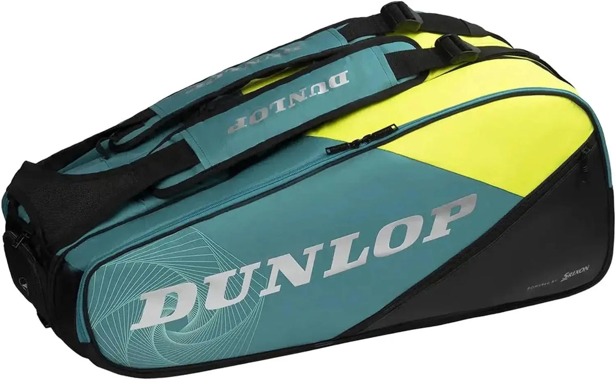 Saco de Raquetes Dunlop X-PERFORMANCE 8 Raquetes Verde/Preto/Amarelo