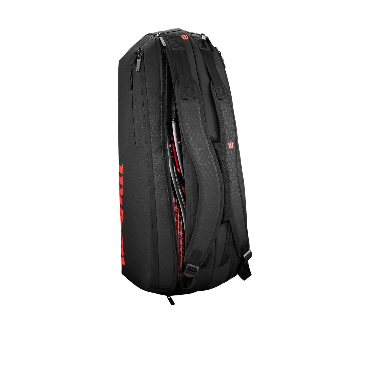 Saco de Ténis Wilson Clash V3 6 Raquetes Preto/Vermelho
