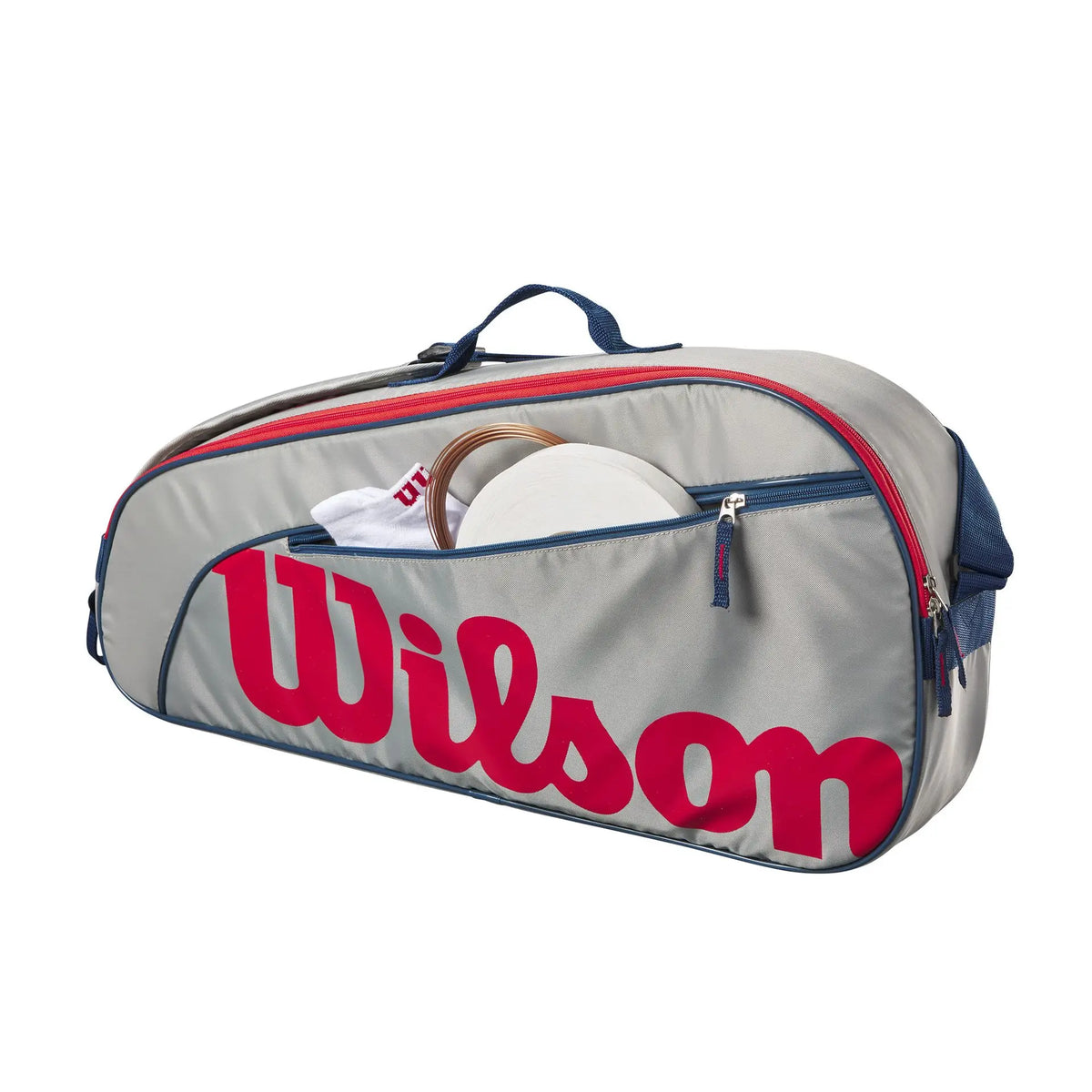 Saco de raquetes Wilson Júnior 3 Raquetes Cinzento/Vermelho