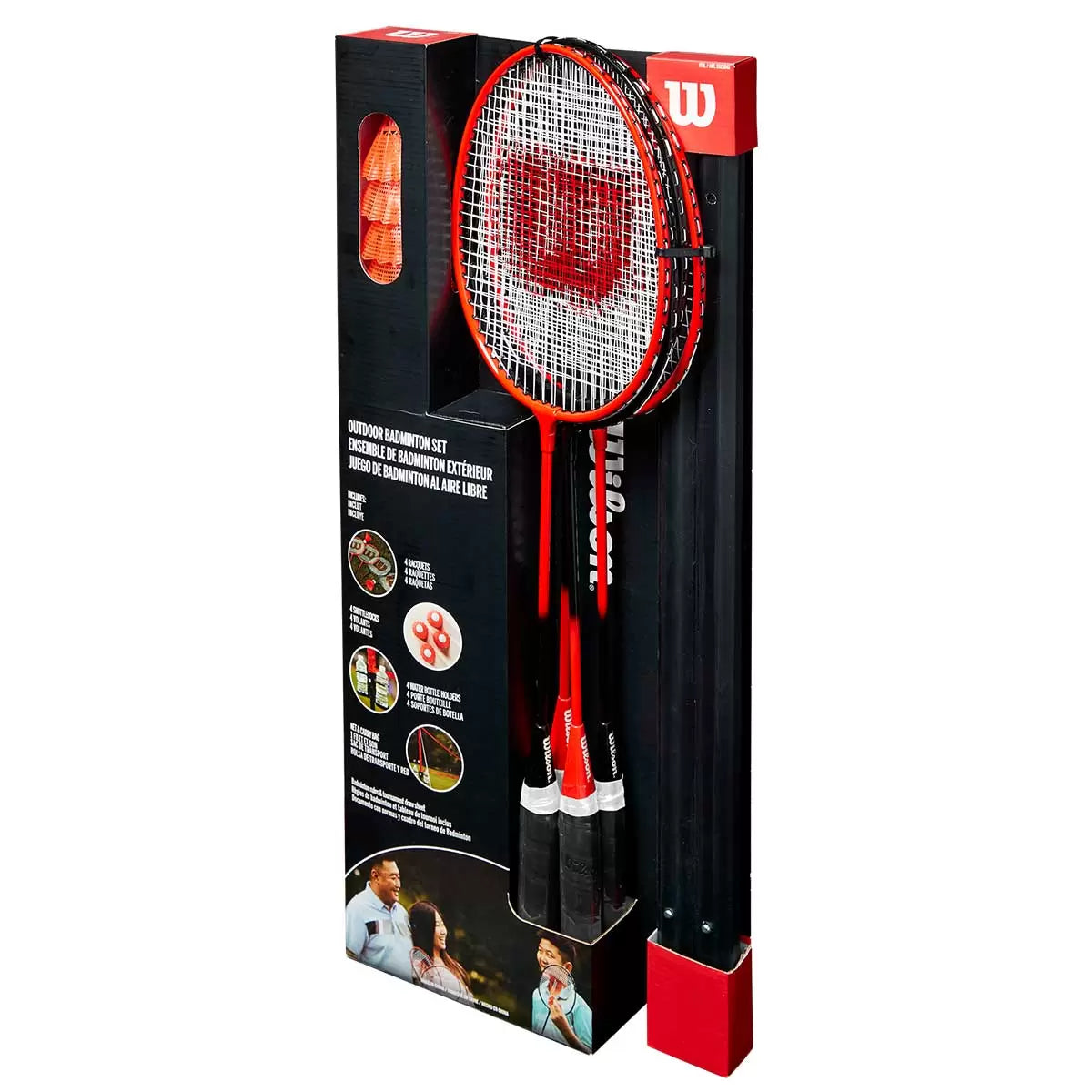 Set de Badminton Wilson 4 Raquetes, 4 Petecas e Rede