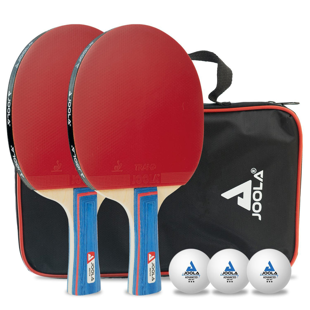 Conjunto de Ténis de Mesa Joola Match Duo 2 Raquetes + 3 Bolas + Saco