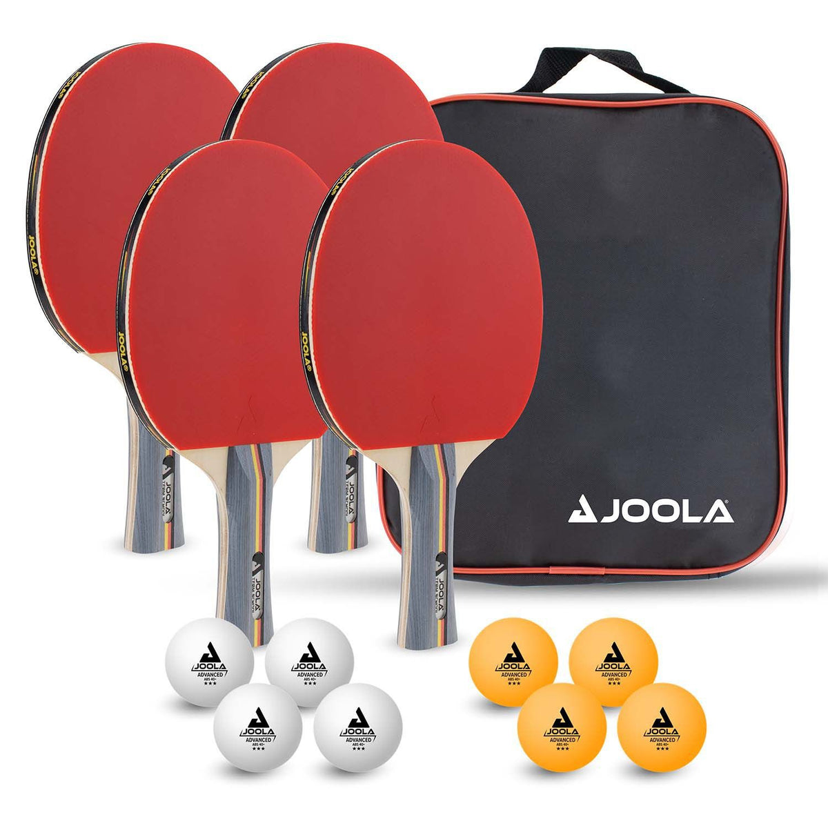 Joola Team School Table Tennis Set 4 Rackets + 8 Balls + Bag