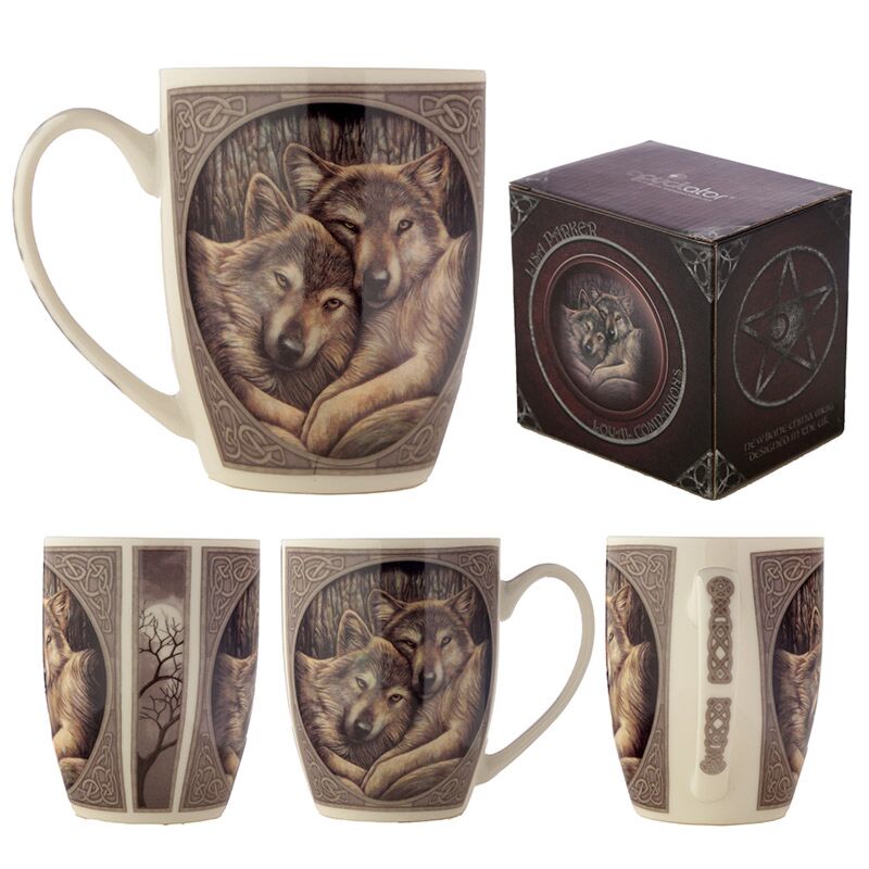 Loyal Companion Wolf Porcelain Mug Lisa Parker