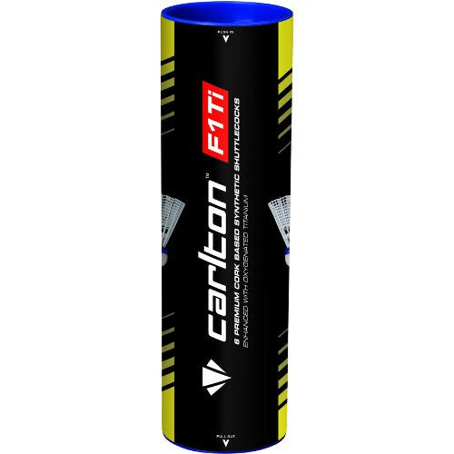 Volantes de Badminton Carlton F1 Ti 6unidades Branco/Azul