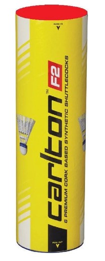 Volantes de Badminton Carlton F2 6unid Branco/Vermelho