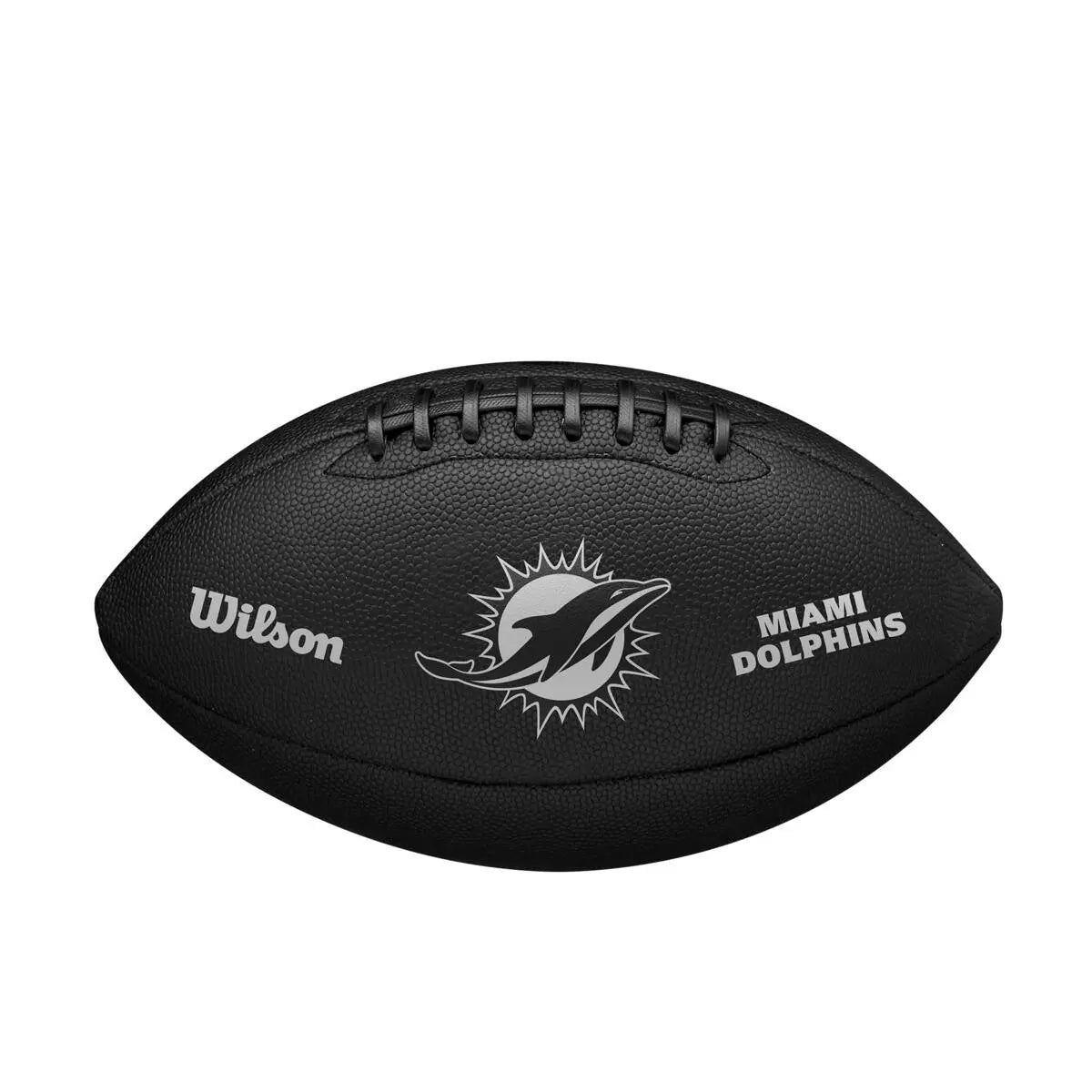 Balón Fútbol Americano Wilson Nfl Team Metallic Premiere Miami Dolphins Official Negro