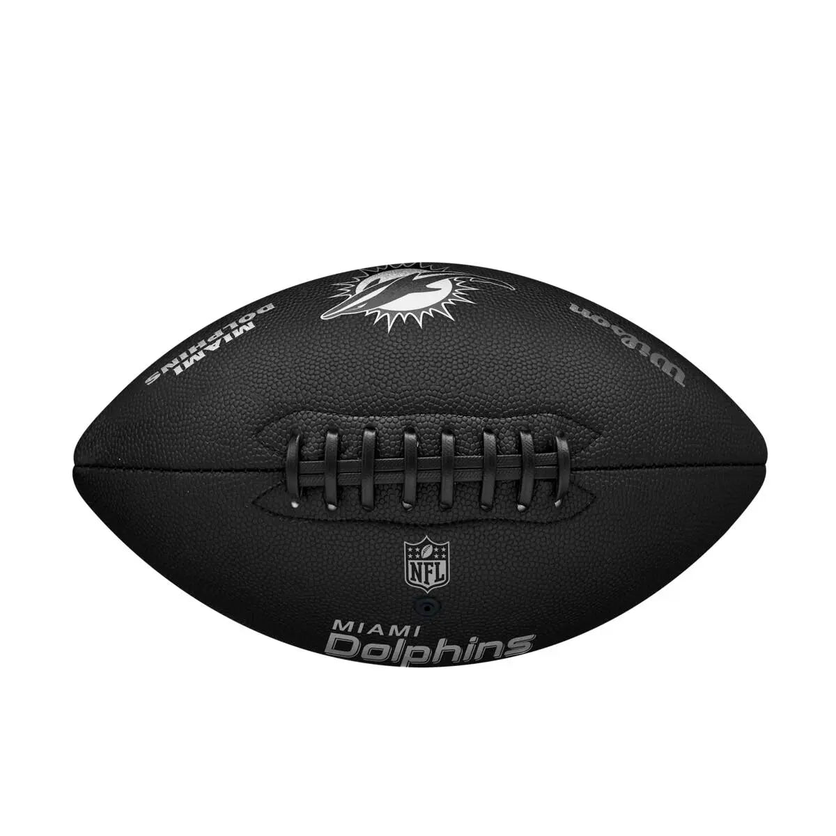 Balón Fútbol Americano Wilson Nfl Team Metallic Premiere Miami Dolphins Official Negro