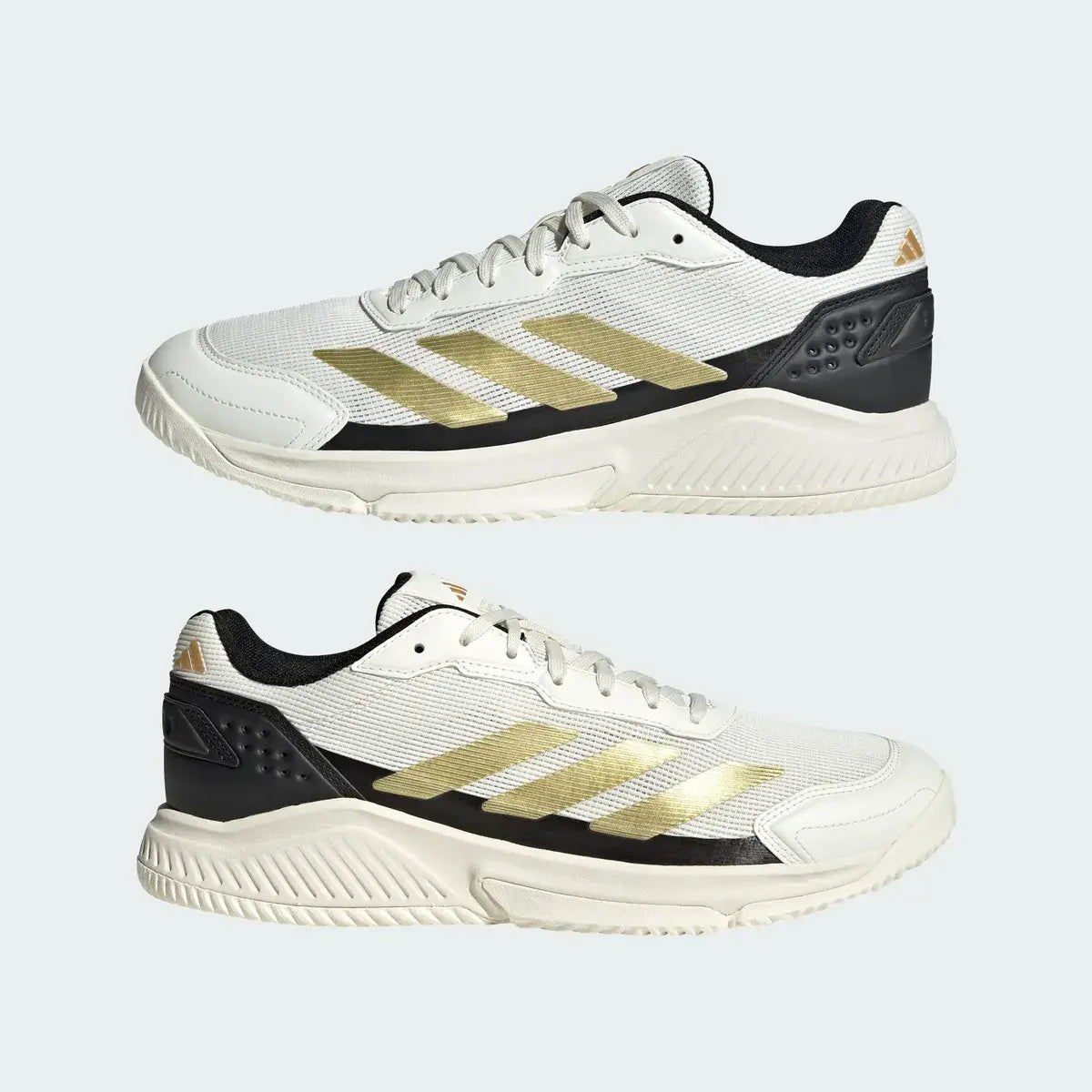 Zapatillas Adidas Courtquick Pádel Hombre Blanco/Negro/Dorado