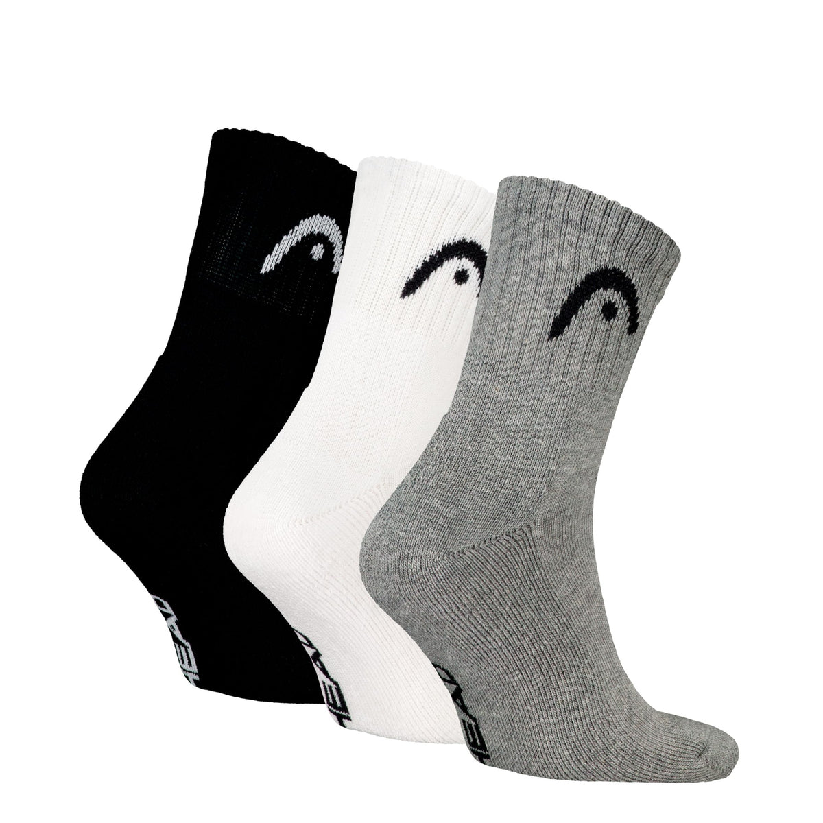 Calcetines Head All Sports Training Short Crew 3 Pares Gris/Blanco/Negro