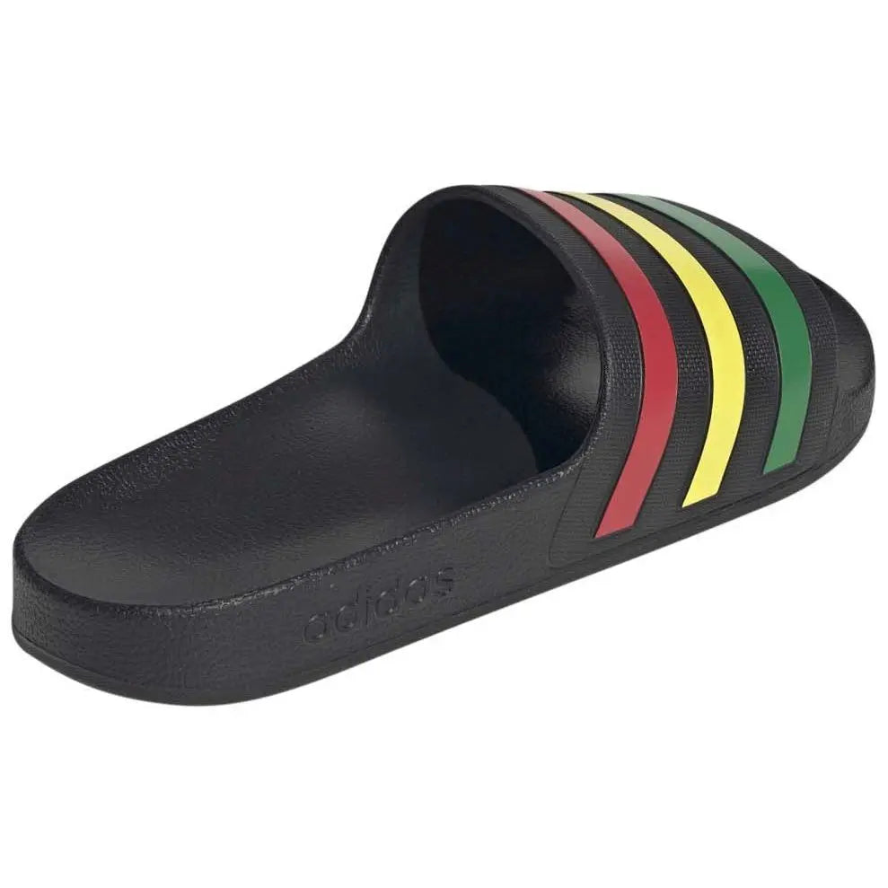 Adidas Adilette Aqua Slides Black/Green/Yellow/Red