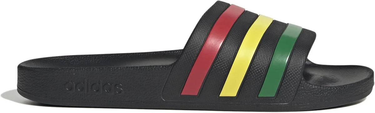 Adidas Adilette Aqua Slides Black/Green/Yellow/Red