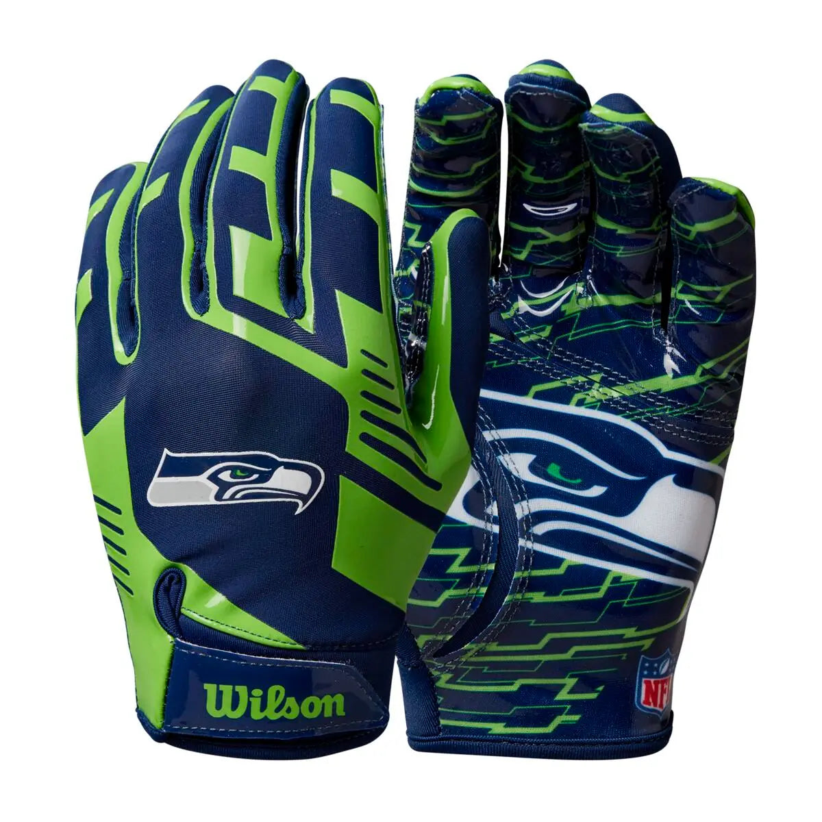 Guantes Fútbol Americano Wilson Adulto Nfl Stretch Fit Seattle Seahawks