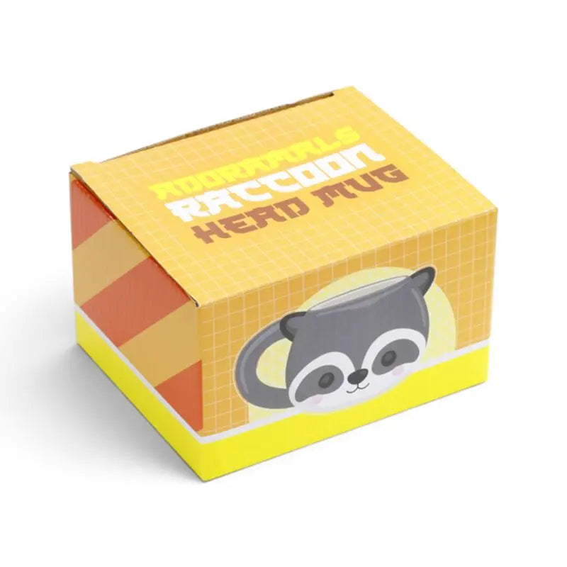 Taza de Cerámica 3D con Forma Cabeza de Mapache Adoramals