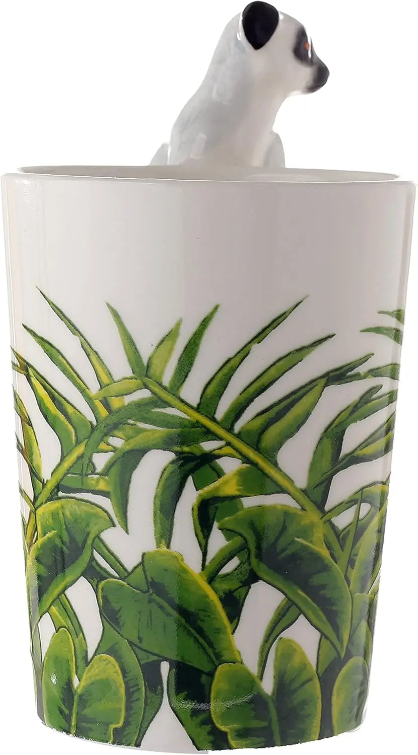 Taza de Cerámica Asa con Forma de Lémur