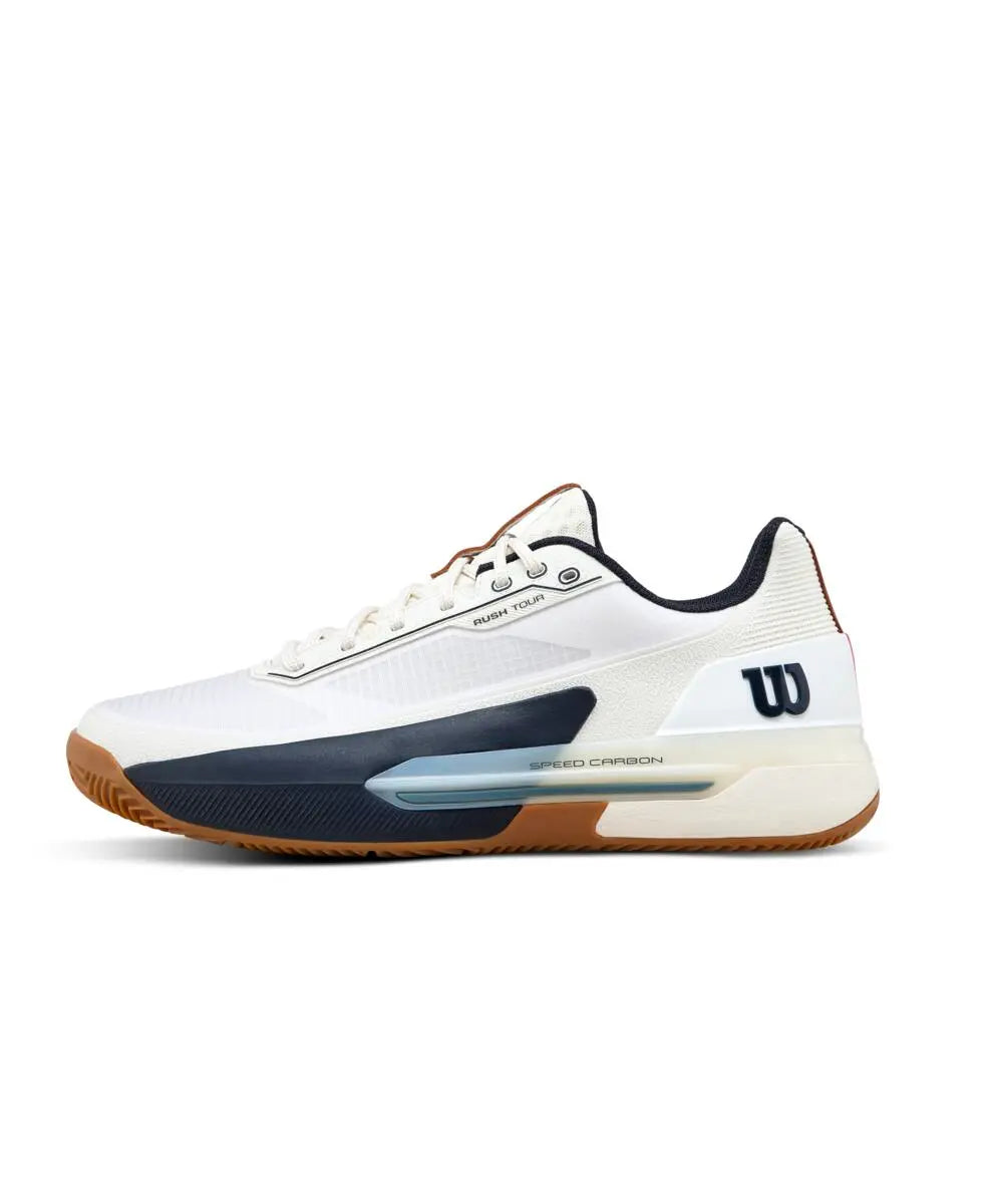 Zapatillas Wilson Rush Tour 5 Clay Hombre Blanco/Marino