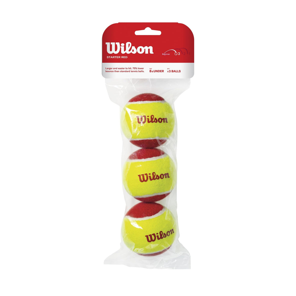 Pelotas Wilson Principiante Punto Rojo 3 pelotas