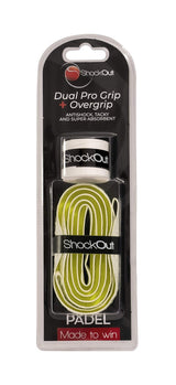 Dual Pro Grip + Overgrip SHOCKOUT Blanco Amarillo