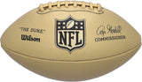 American Football Wilson NFL Duke Metallic Edition Gold Official Size
