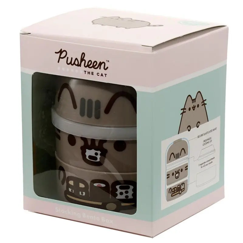 Fiambrera Táper Bento con Compartimentos Gato Pusheen