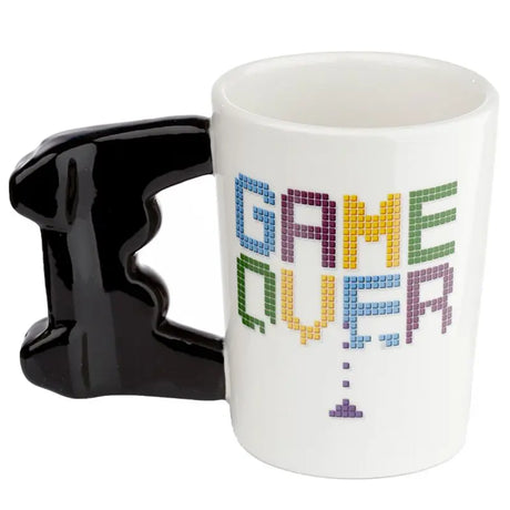Taza de Cerámica Asa con Forma de Mando Videojuegos Game Over