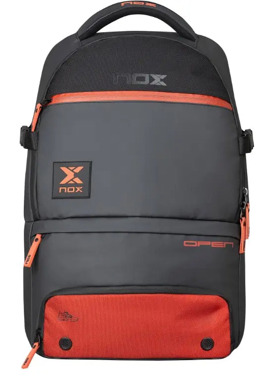 Mochila Nox Luxury Open Series Negro Rojo