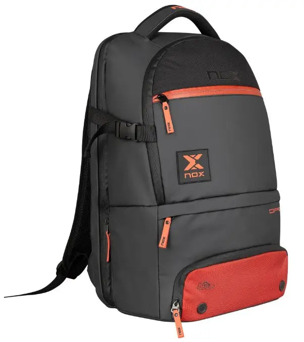 Mochila Nox Luxury Open Series Negro Rojo
