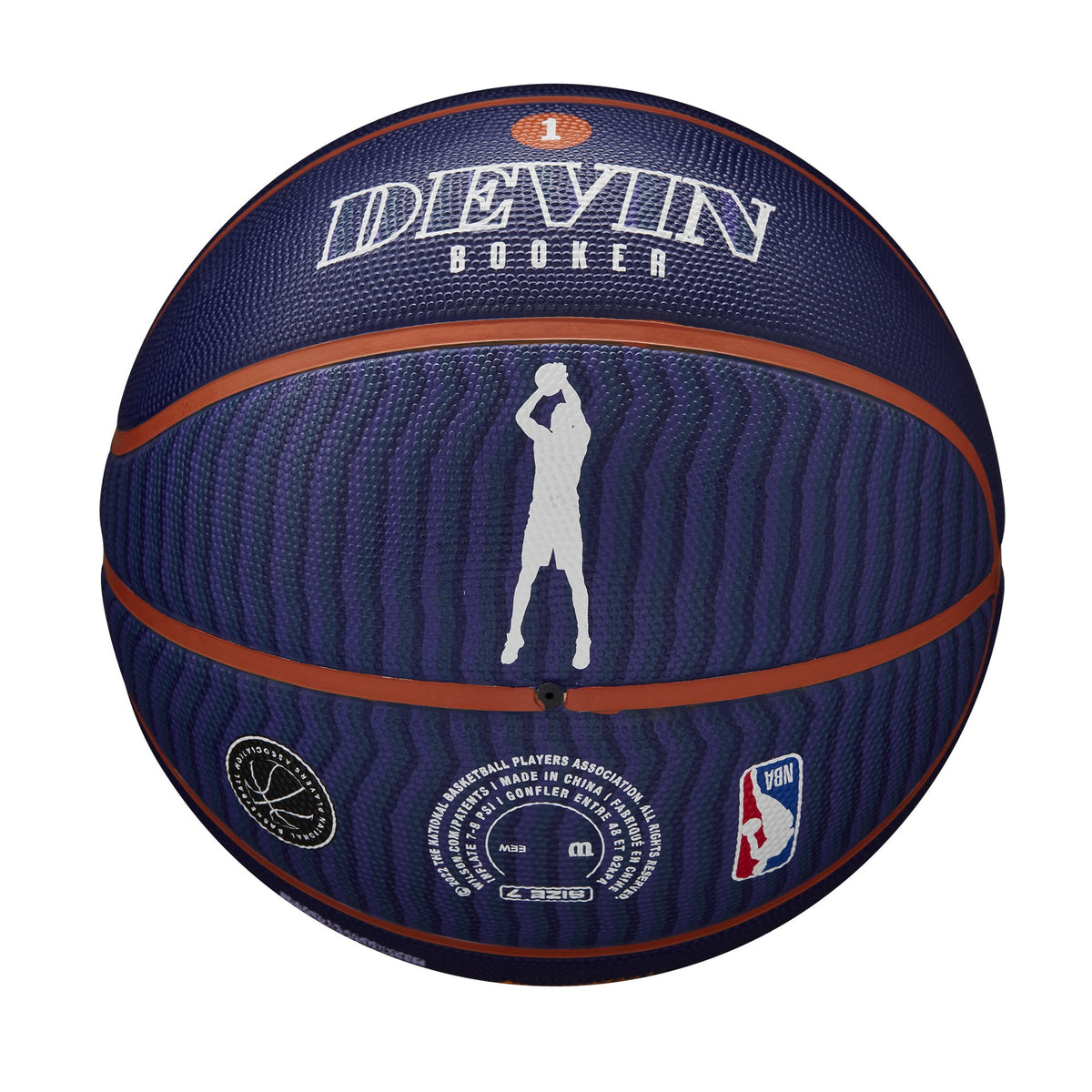 Bola de Basquetebol Wilson NBA Player Icon Outdoor Devin Booker Tamanho 7