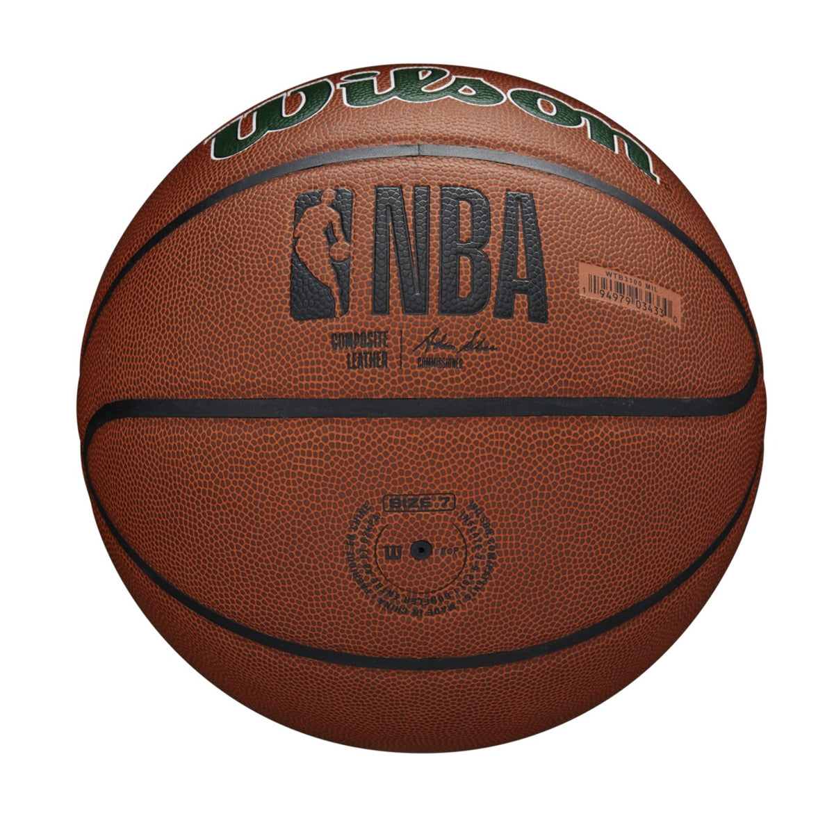 Wilson NBA Team Alliance Milwaukee Bucks Basketball Size 7
