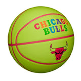 Wilson NBA Team Chicago Bulls Neon Green Size 7 Basketball