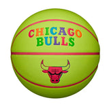 Wilson NBA Team Chicago Bulls Neon Green Size 7 Basketball