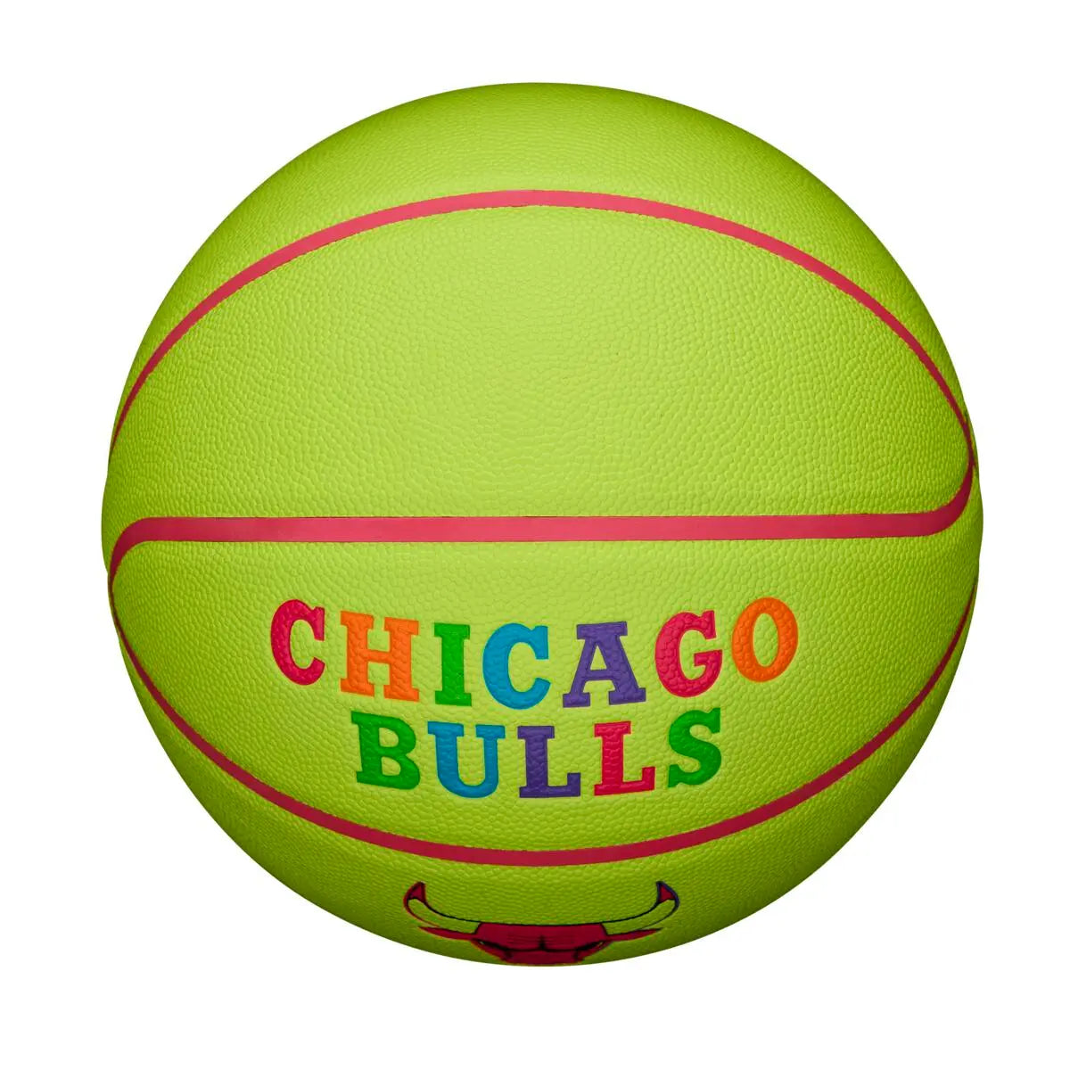 Wilson NBA Team Chicago Bulls Neon Green Size 7 Basketball