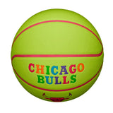 Wilson NBA Team Chicago Bulls Neon Green Size 7 Basketball