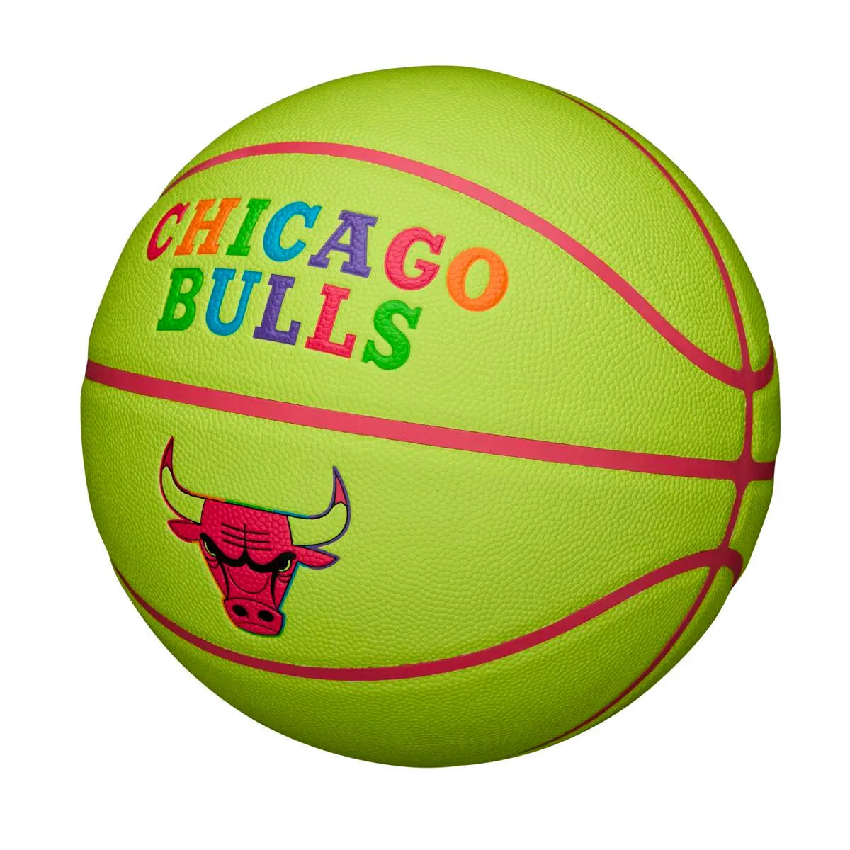 Wilson NBA Team Chicago Bulls Neon Green Size 7 Basketball
