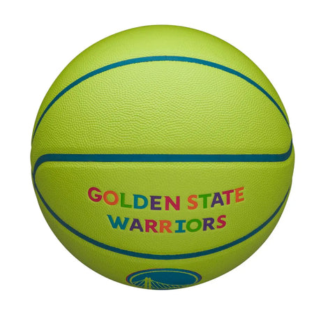 Wilson NBA Team Golden State Warriors Basketball Ball Size 7 Neon Green