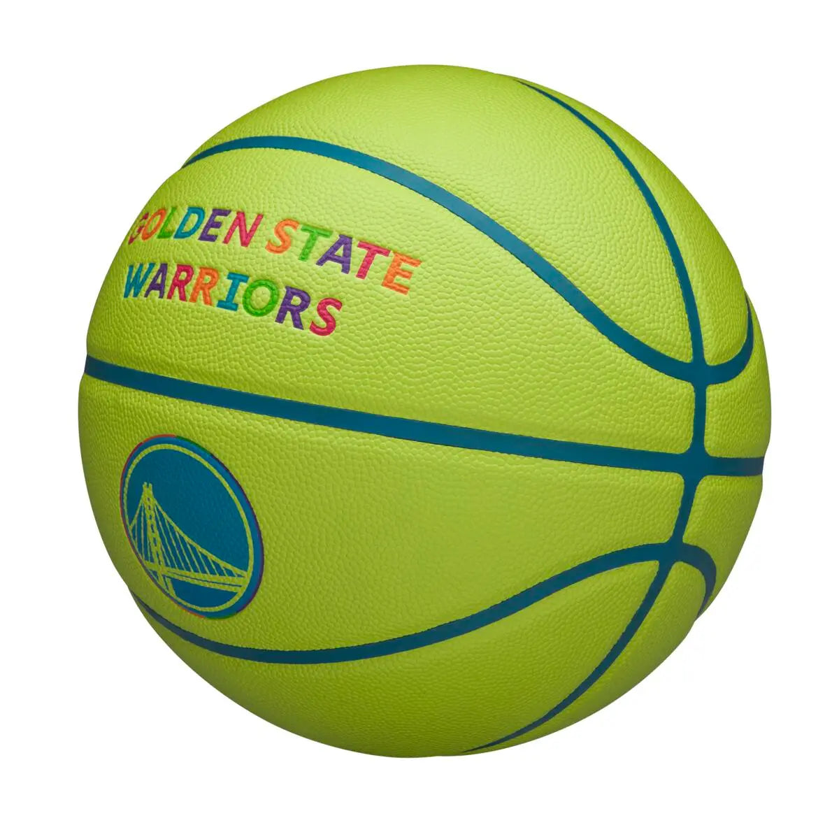 Wilson NBA Team Golden State Warriors Basketball Ball Size 7 Neon Green