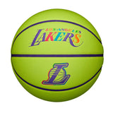 Basketball Ball Wilson NBA Team Los Angeles Lakers Size 7 Neon Green