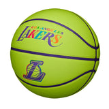 Basketball Ball Wilson NBA Team Los Angeles Lakers Size 7 Neon Green