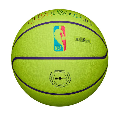 Balón Baloncesto Wilson Nba Team Los Angeles Lakers Talla 7 Verde Neón