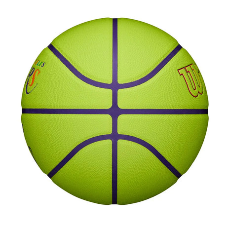 Balón Baloncesto Wilson Nba Team Los Angeles Lakers Talla 7 Verde Neón