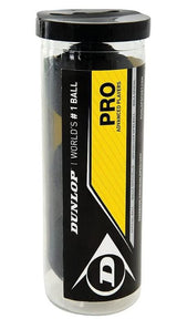 Bolas de Squash Dunlop PRO (Dois pontos amarelos) Boião 3un