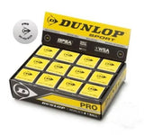 Bolas de Squash Dunlop PRO Brancas 12 unidades