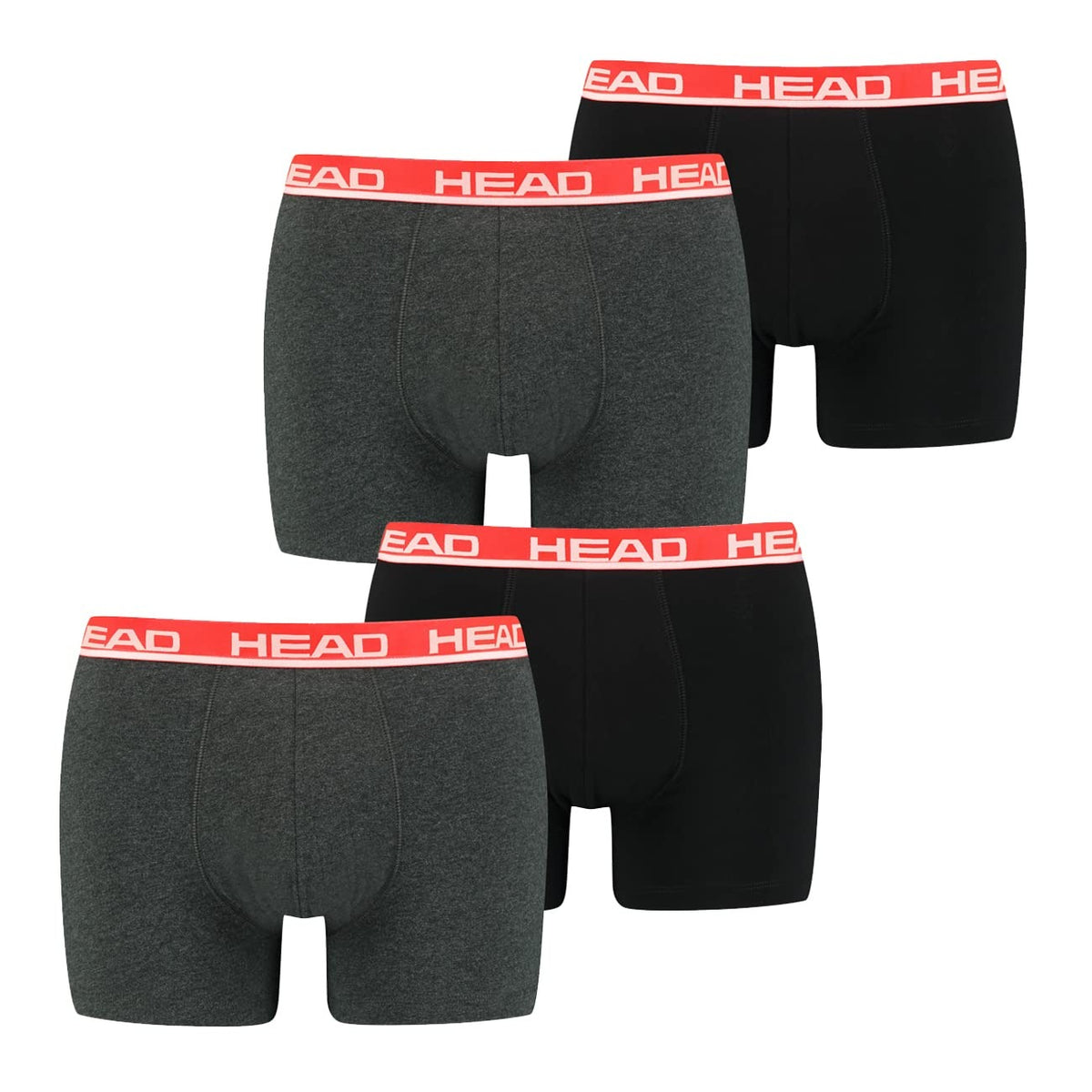Boxer Head Basic 2u Gris Rojo