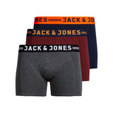 Jack & Jones Junior Jaclichfield Boxers 3-pack Grey/Maroon/Navy